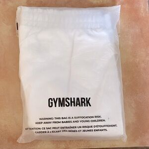 NWT White Gymshark Training Fleece Shorts
